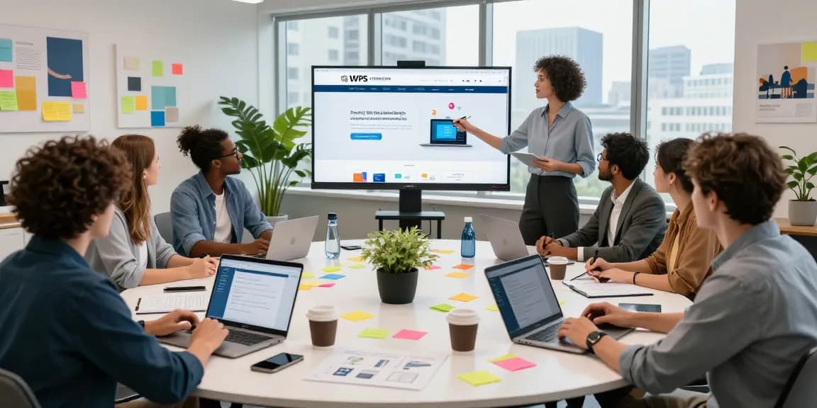 Dynamic teamwork at the WPS Official Website workspace showcasing collaborative software use and productivity.